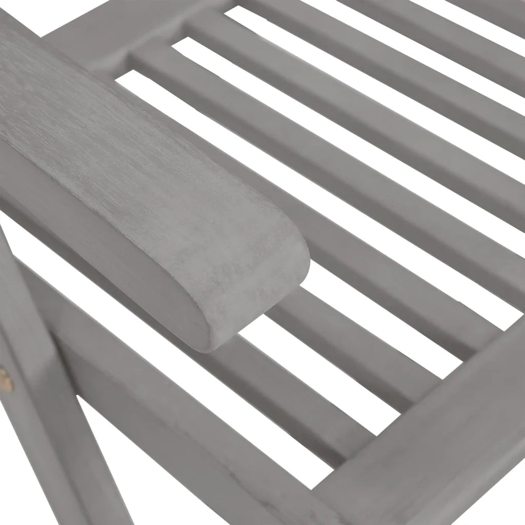 Sedie da Giardino Reclinabili 8pz Massello d'Acacia Grigio cod mxl 15175