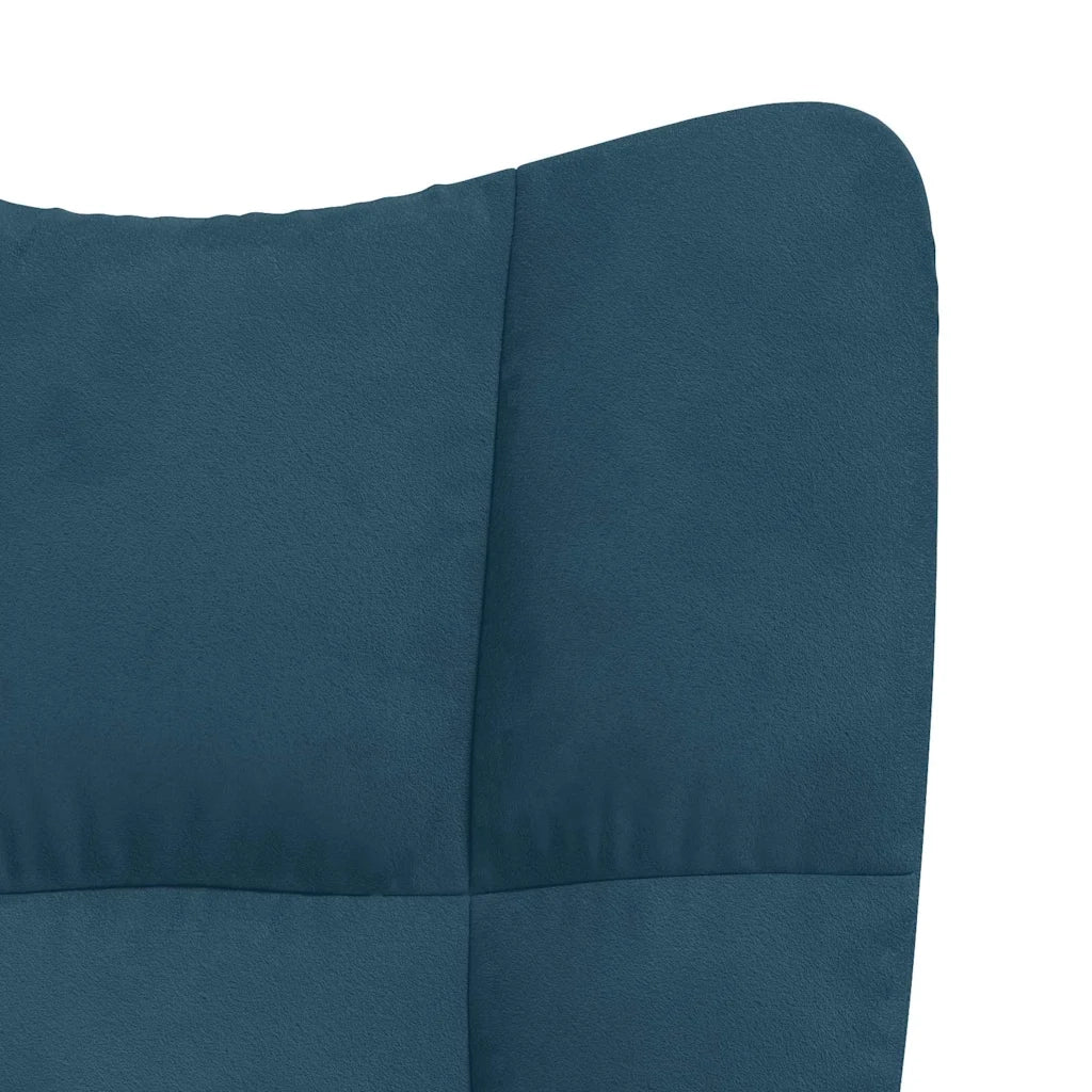 Sedia a Dondolo Blu in Velluto CFW6141126