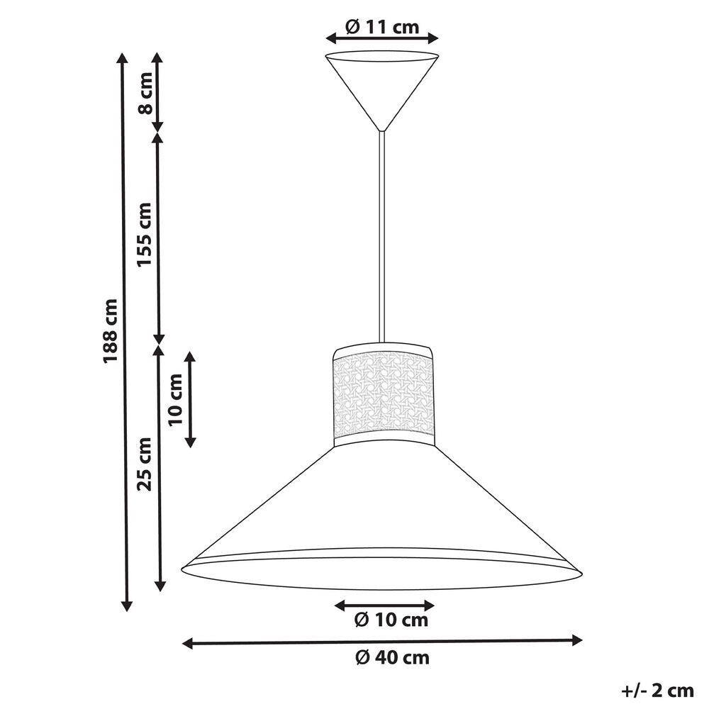 Lampada a sospensione bianco naturale nero rattan paralume in poliestere illuminazione boho