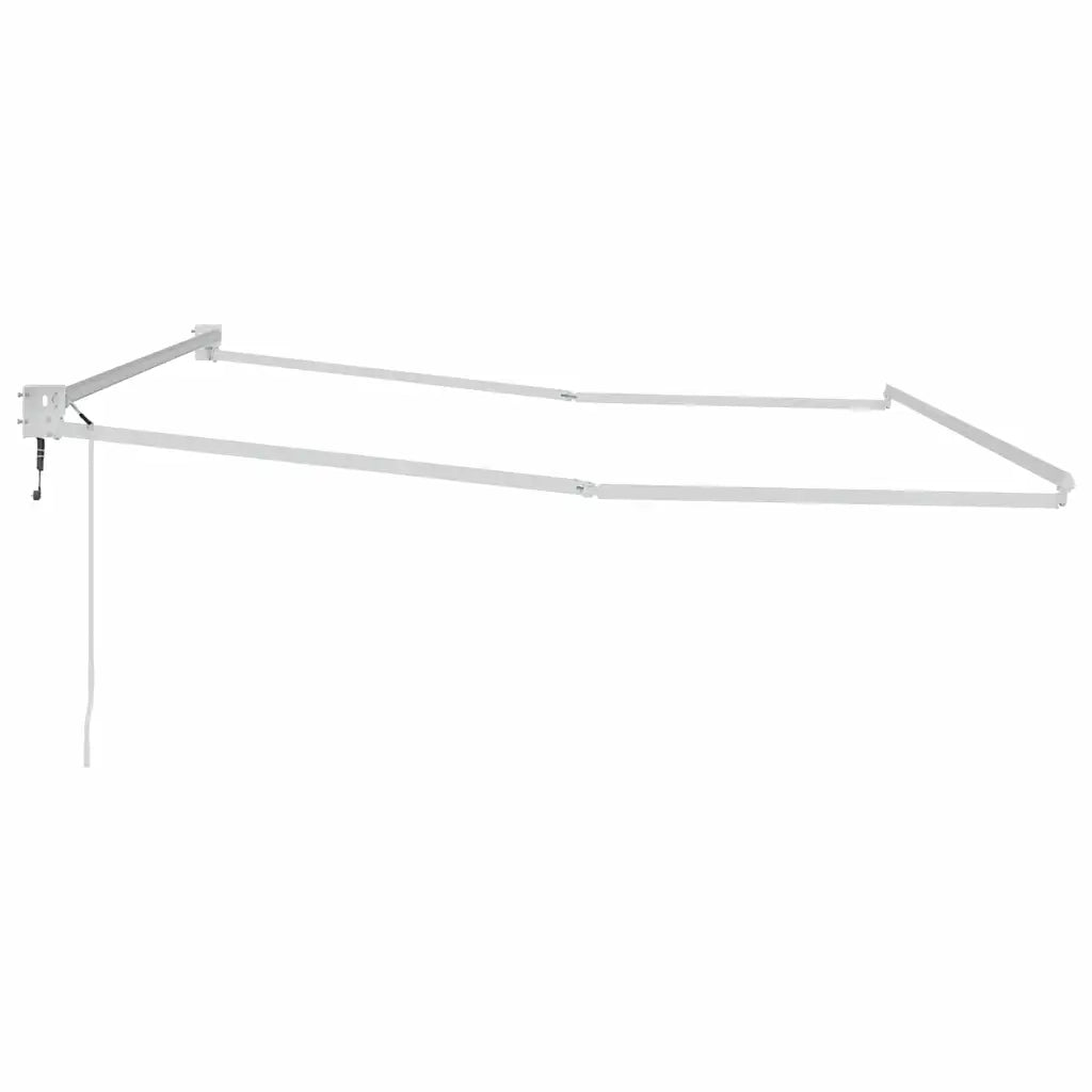 Tenda da Sole Bianco 4,5 × 3 m Metallo