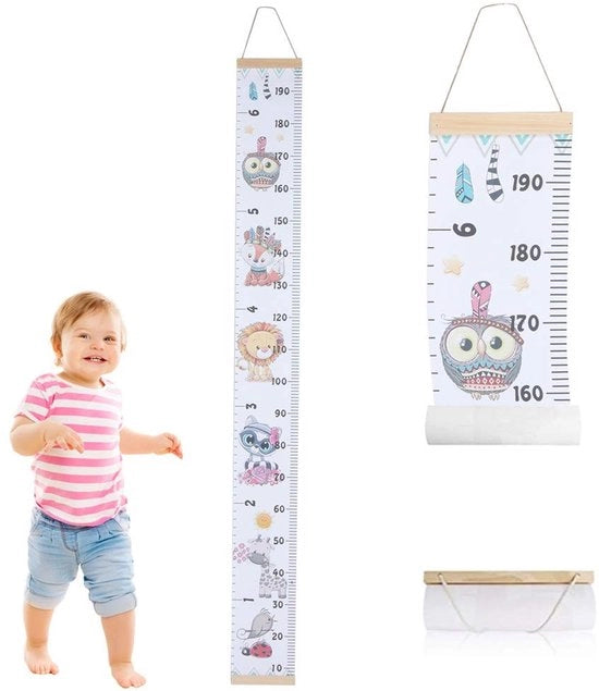 Tavole di Crescita per Bambini - Grafici di Altezza - Strisce di Misura - Decorazione per la Stanza dei Bambini - Portatile - Crescita dei Bambini - Decorazione per Casa e Camera - Per Bambini