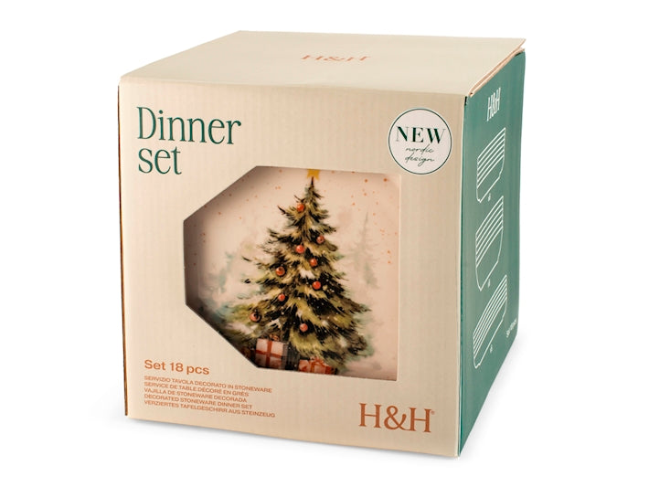 Servizio 18 pezzi tavola Nordic Santa expres