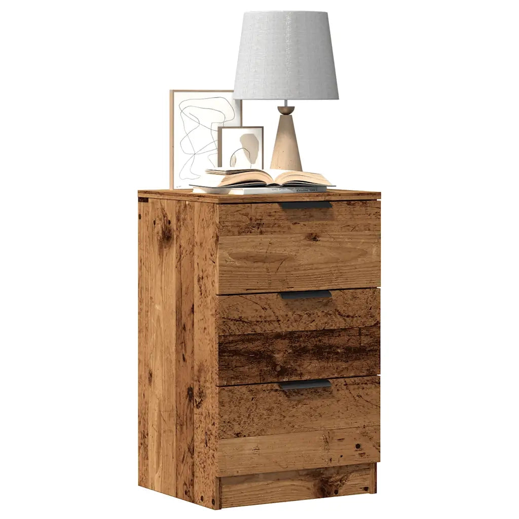 Comodini Legno Antico 2 pz-Set di 2 Tavolino da notte 40x36x65 cm in Legno Multistrato 415462