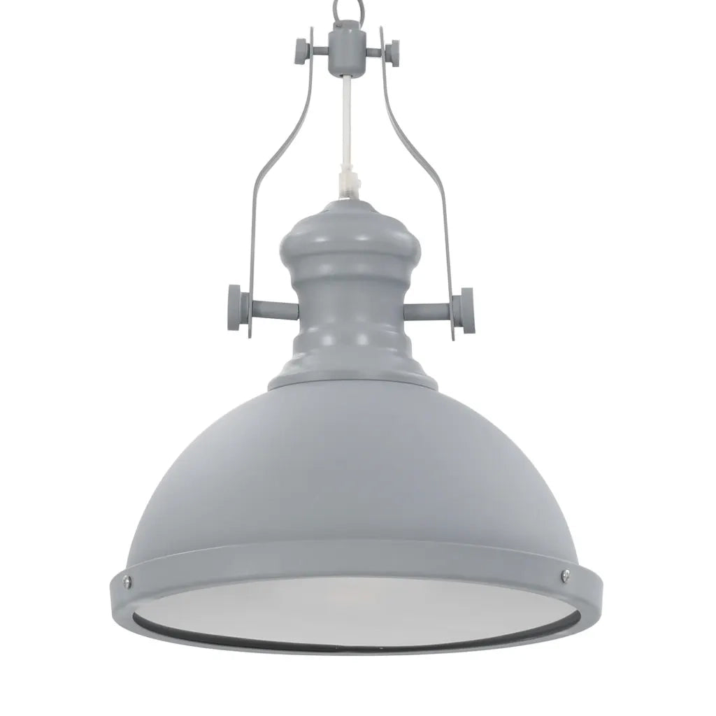 Plafoniera rotonda dal design industriale per sala da pranzo 31 x 40 cm versatile crea un'atmosfera accogliente acrilico grigio opaco 02_0046431