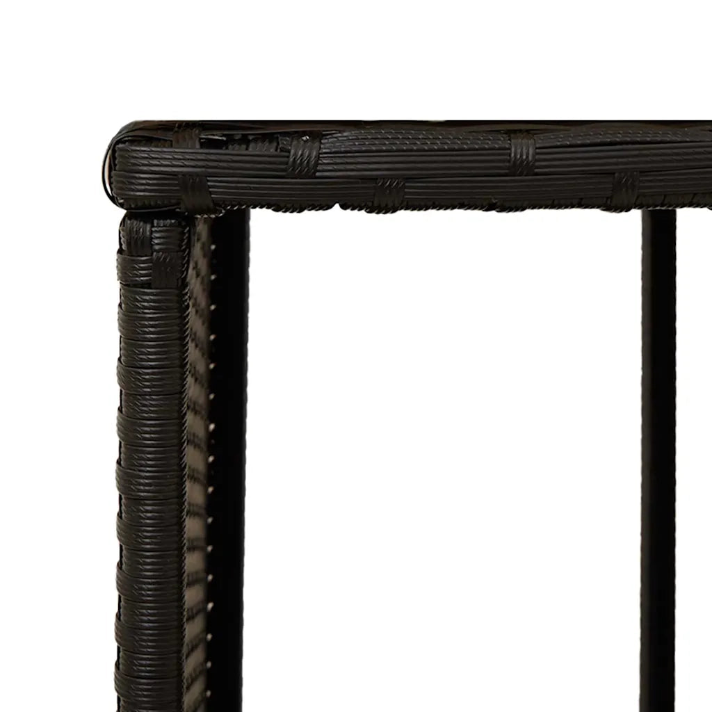 Scaffali Portaoggetti Vasca Idromassaggio 2 pz Polyrattan Nero CFW9366377