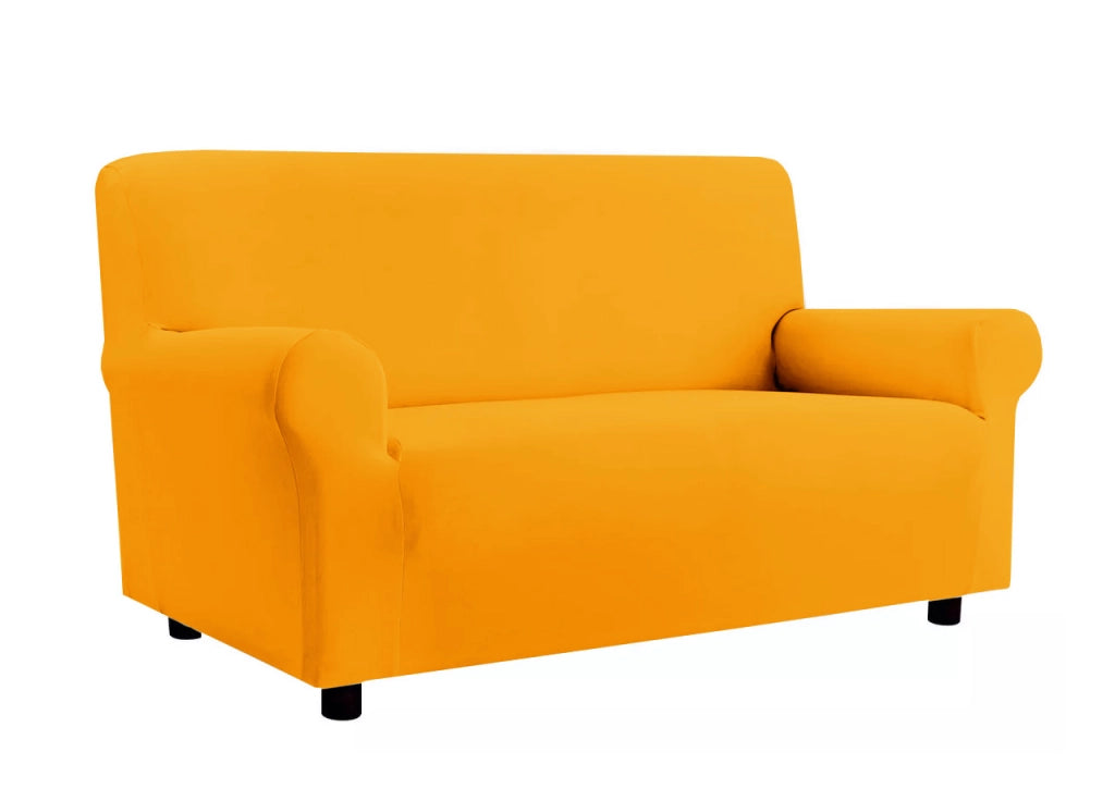 Copridivano Elasticizzato Antimacchia Modello Zeno Colore Arancio - Poltrona - Arancio
