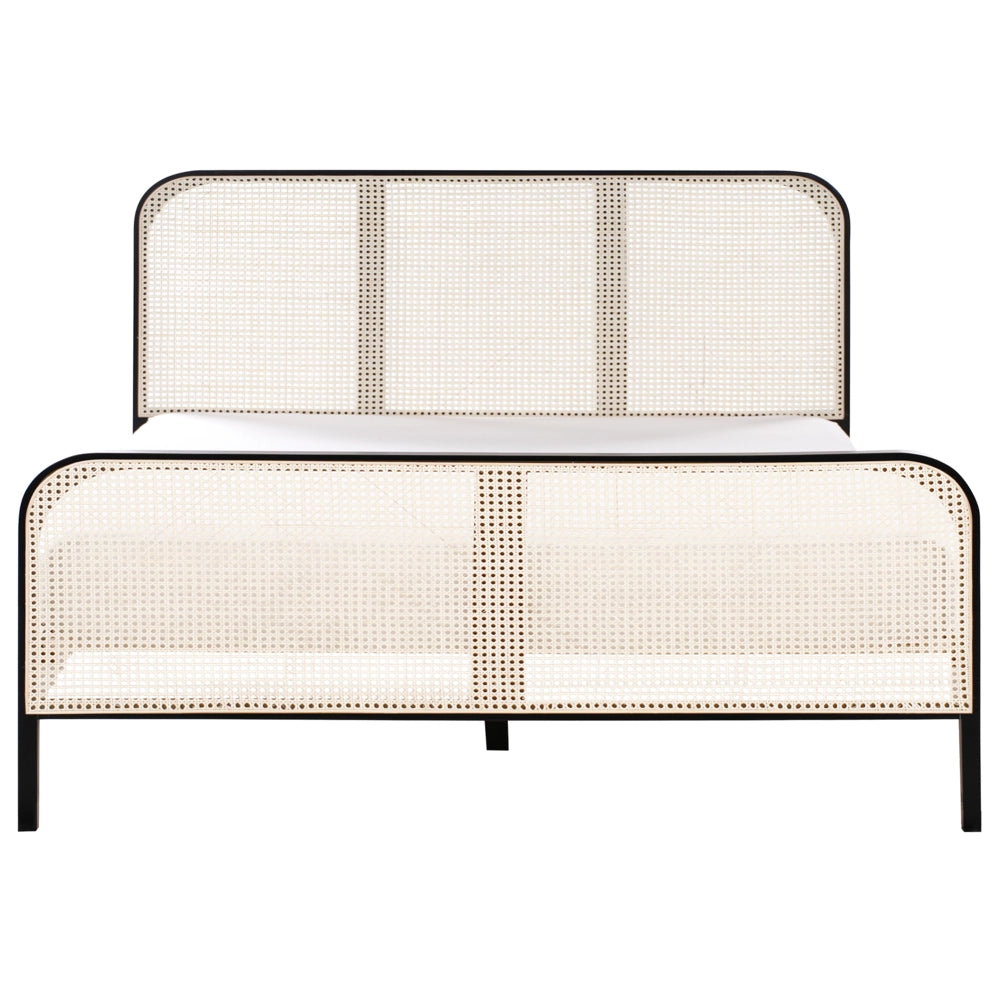 Letto in legno di pino nero UE matrimoniale 160 x 200 cm con testata a treccia viennese a doghe stile rustico minimalista