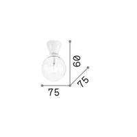 Plafoniera Moderna Winery Porcellana - Ceramica Nero 1 Luce E27