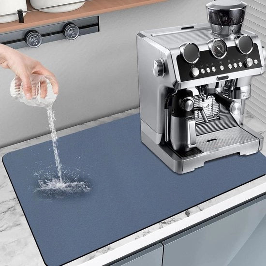 Mat anti-scivolo per cucina e macchina del caffè - Mat antisudamento rapido 60 x 40 cm - Mat di silicone per cucina e macchina del caffè