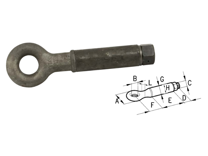 Occhione girevole per timone portata traino da 2500 a 20000 kg Cermag - 60511