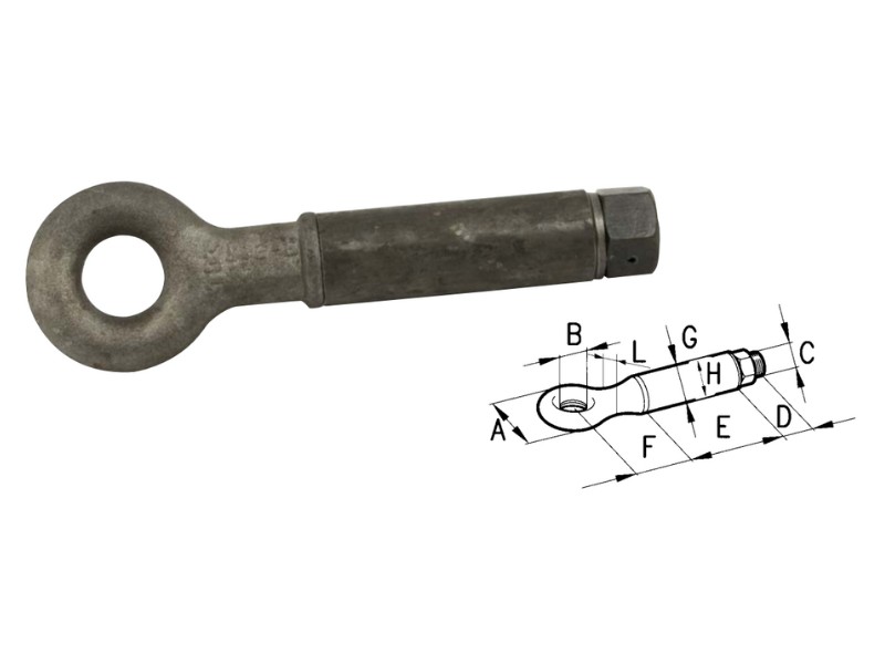 Occhione girevole per timone portata traino da 2500 a 20000 kg Cermag - 60515