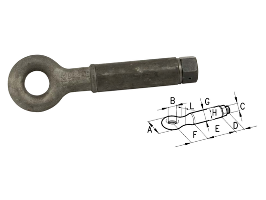 Occhione girevole per timone portata traino da 2500 a 20000 kg Cermag - 62392