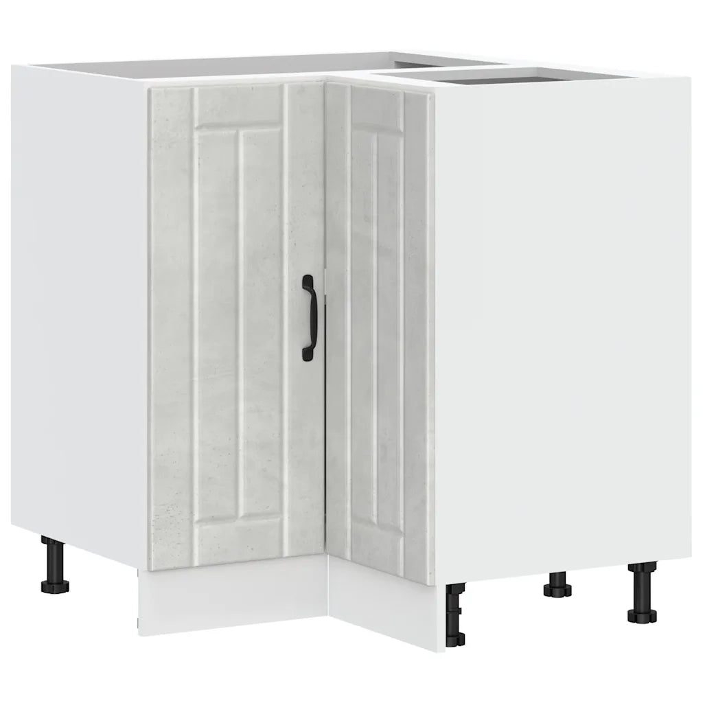 vidaXL Mobile Base ad Angolo Cucina Lucca Grigio Cemento in Truciolato