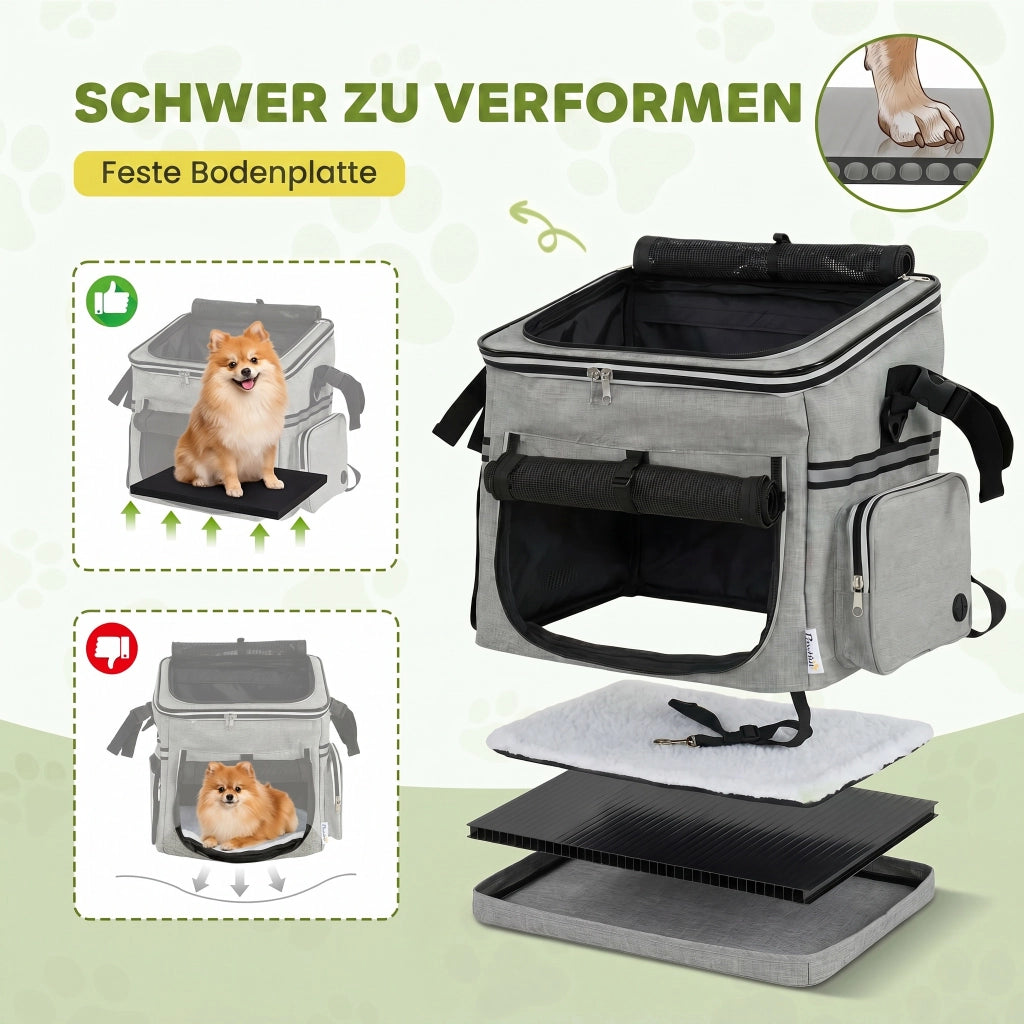 Cestino per Bicicletta per Cane ¨C Zephmum ¨C Grigio Chiaro