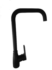 Miscelatore Cucina Canna Squadrata In Ottone , Nero opaco Completo