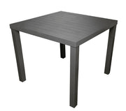 Tavolo San Vincenzo 80X80 Aluminio Colorato  Piano A Doghe Colore: Tortora