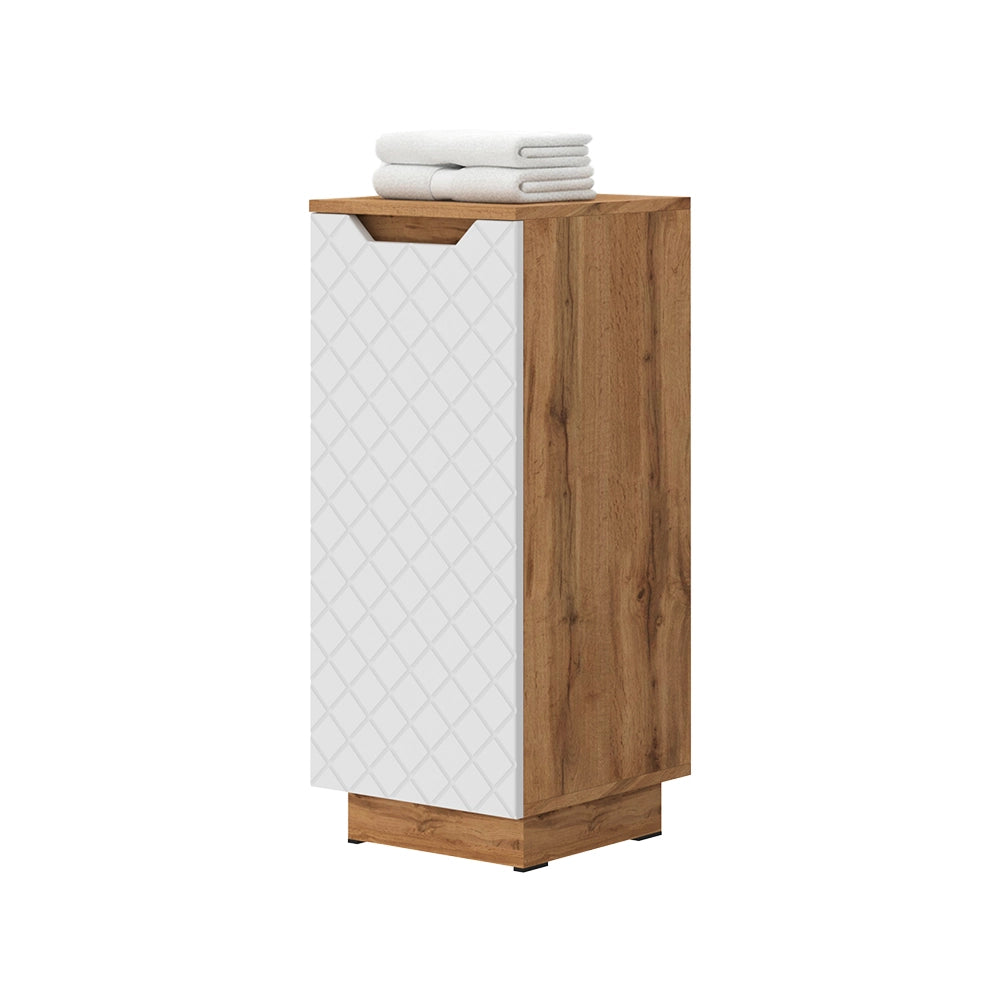 Vicco mobiletto bagno Rovere/bianco con struttura in piastrelle 33.4 x 81.9 cm