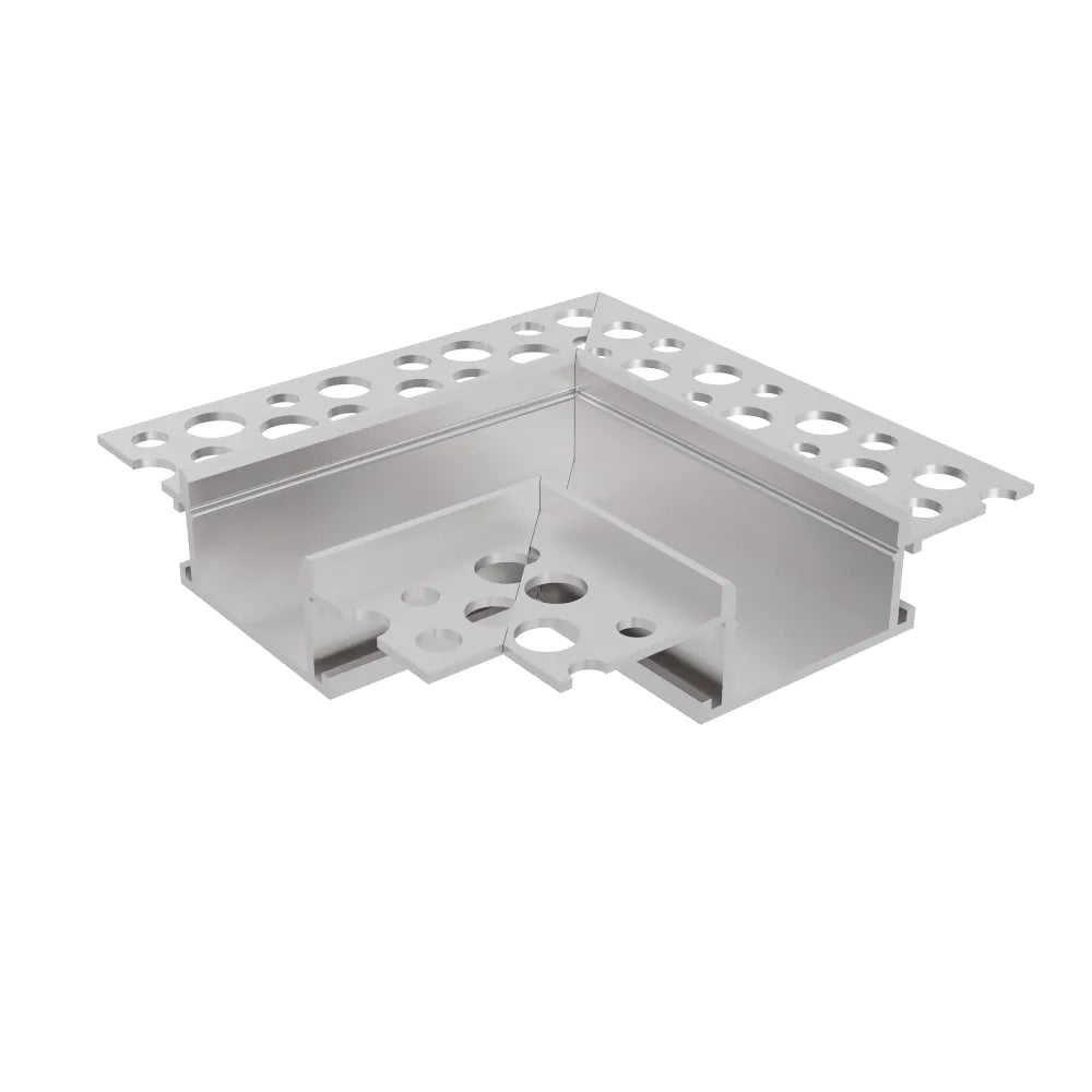 Angolo di giunzione silver 90° per profilo da incasso slim per cartongesso