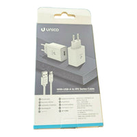 CARICATORE ALIMENTATORE DA RETE USB A LIGHTNING 2.4 A BIANCO