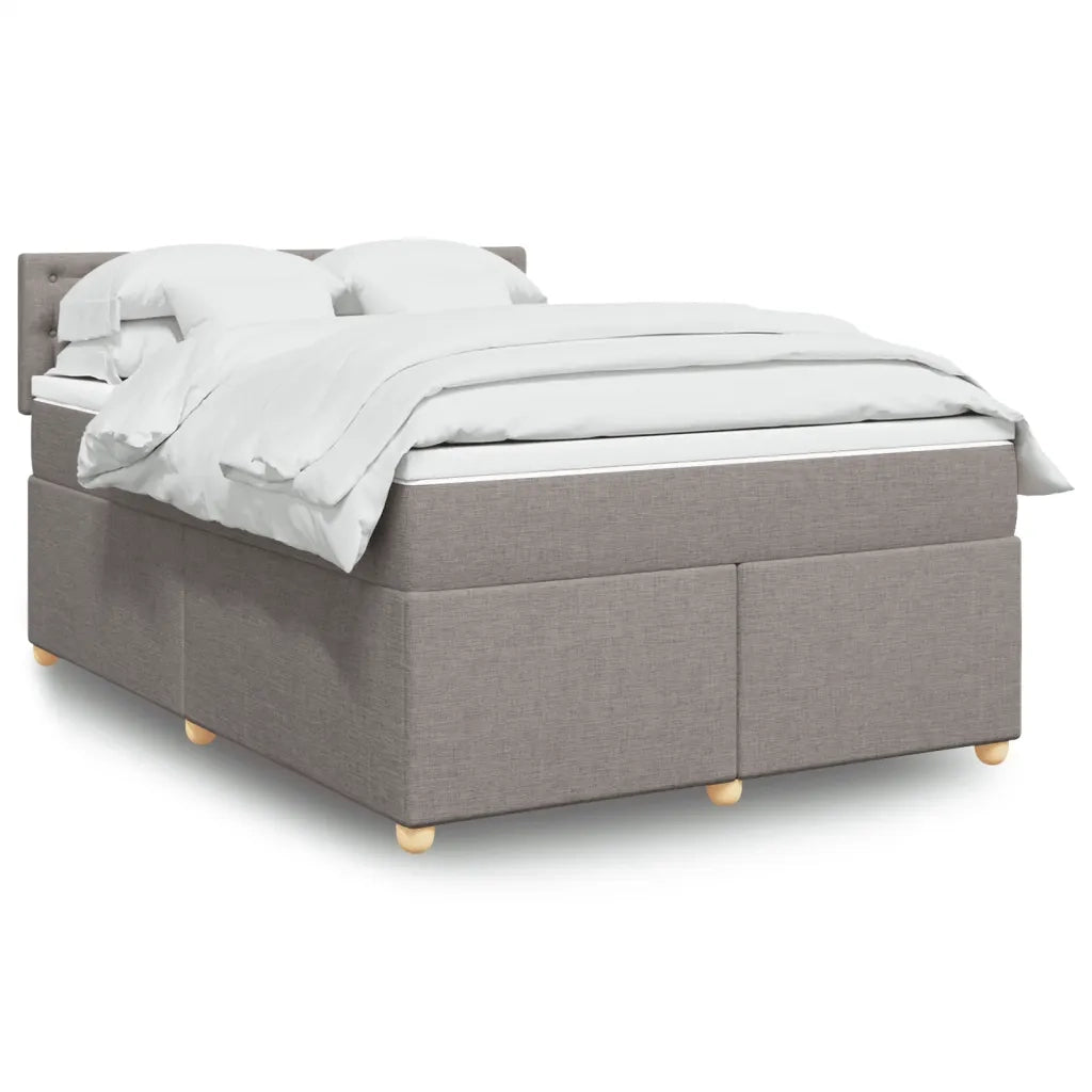 Giroletto a Molle con Materasso Tortora 140x200 cm in Tessuto 3289021