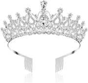 Diadema con cristalli - Corona con strass - Corona per matrimonio - Festa/Compleanno - Adatto per adulti/bambini - Alta qualità zirconia