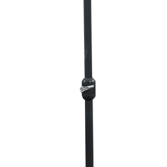 Ombrellone rettangolare da giardino Nira (400x300 cm), acciaio e poliestere, palo diam. 48 mm, apertura antivento con manovella, colore talpa