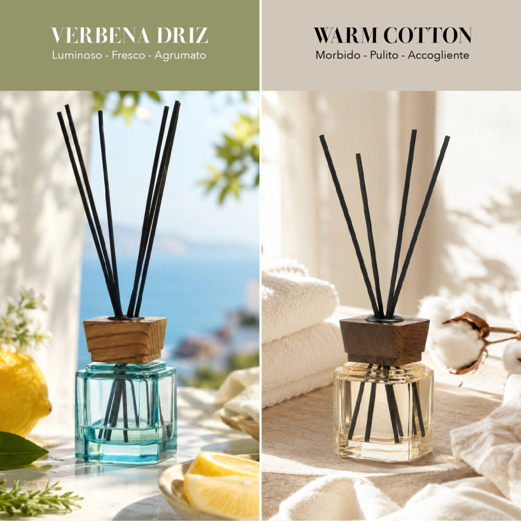Set 4 Pezzi Diffusori Ambiente con Bastoncini Profumatori Casa 4 Fragranze 100 ml o 200 ml  100 ml