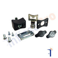 C152-A SERRATURA PER SPORTELLO CON CHIAVE QUADRA COLORE NERO RAL 9005. NUOVA DALBAMA