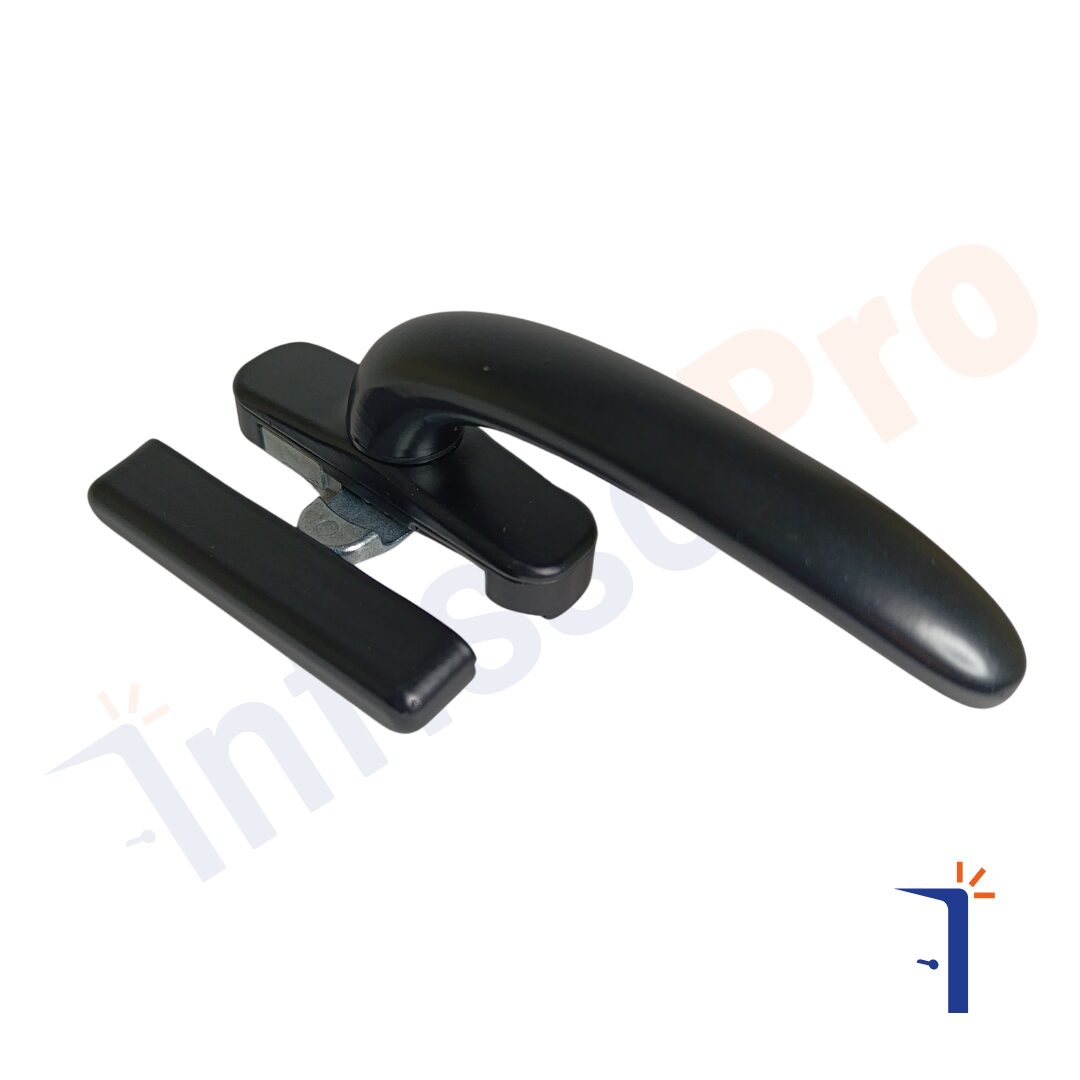 Maniglia tavellino manico lungo colore nero per finestre, box, ripostiglio