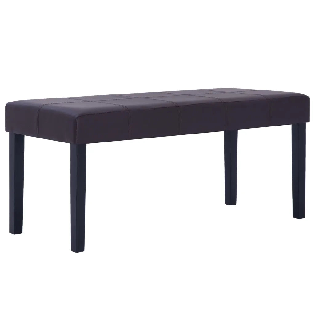 Panca-Sgabello 106 cm Marrone in Similpelle