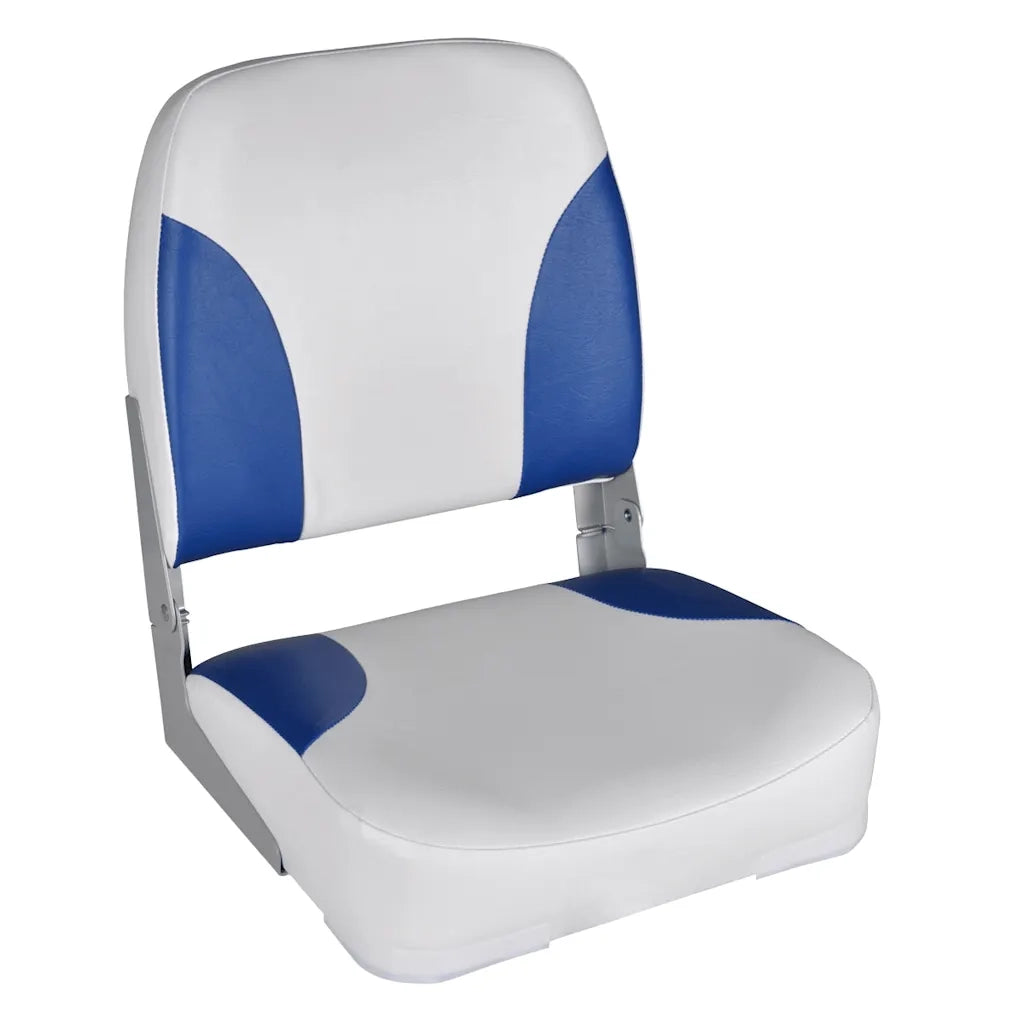 Sedili per Barca 2 pz Pieghevoli Cuscino Blu-Bianco 41x36x48 cmcod mxl 95340