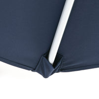 Ombrellone da Giardino ad Altezza Regolabile Ø2,92x2,42m in Metallo e Poliestere Blu Scuro