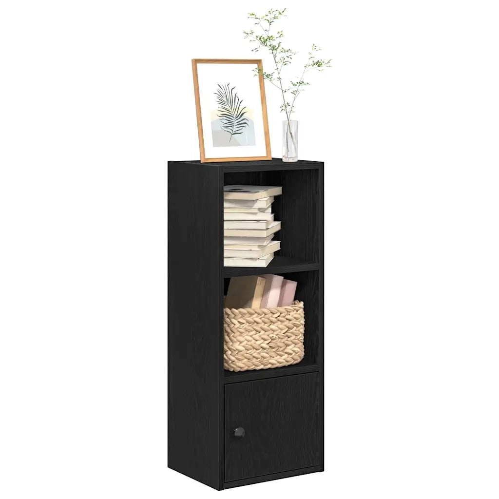 Libreria-Scaffale per Libri-Mobile di Stoccaggio Rovere Nero 31x24x77 cm in Legno Multistrato