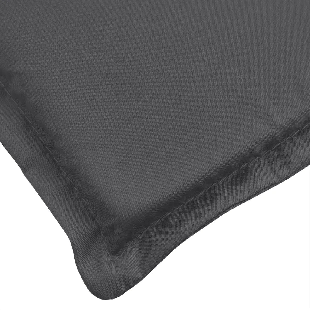 Cuscino per Lettino Antracite MÃ©lange 200x50x4 cm in Tessuto