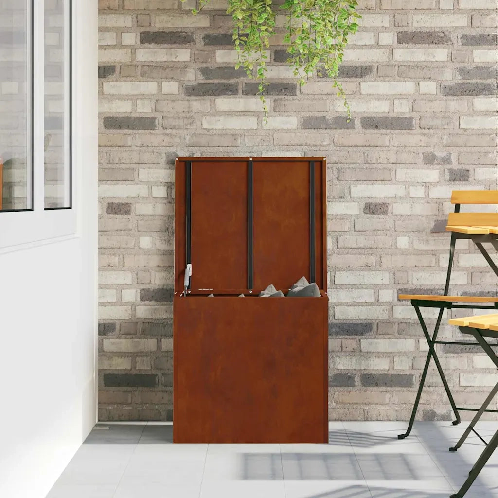 vidaXL Scatola di Stoccaggio Esterno Marrone 55 x 50.5 x 50 cm