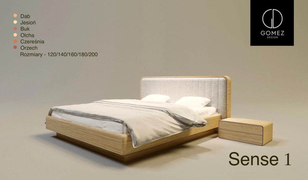 LETTO IMBOTTITO SENSE ONE 180x200 SOLIK OAK NATURALE