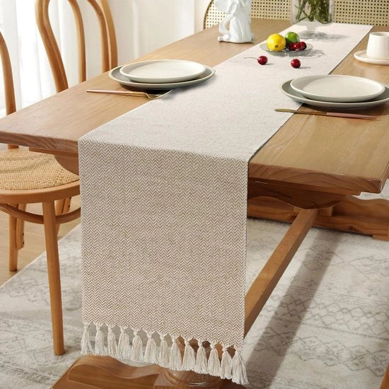 Tessuto in cotone - Telaio per tavolo con seta a mano - Decorazione per tavolo per matrimoni e feste - 180x33cm