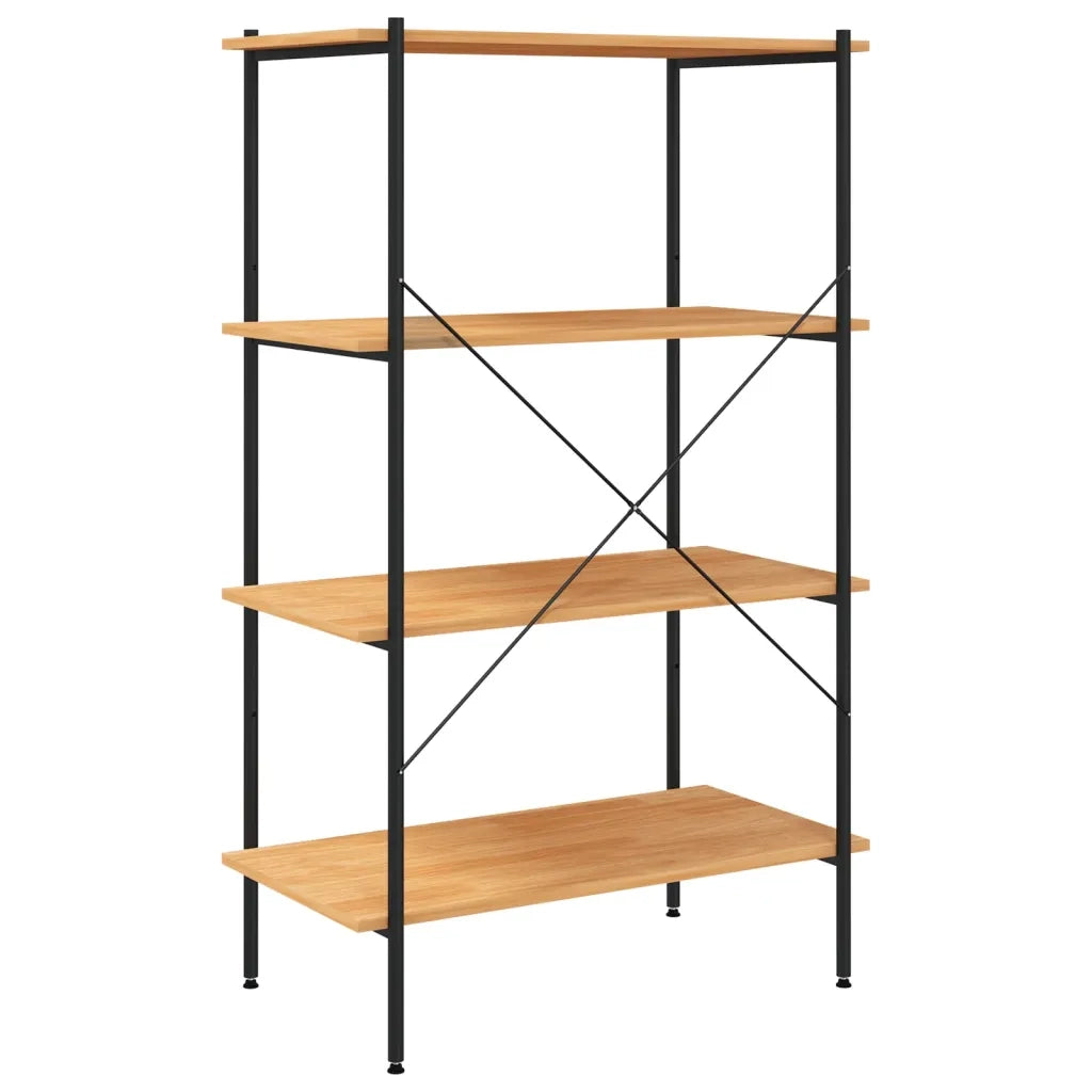 Scaffale con 4 Mensole Nero e Rovere 80x40x130 cm CFW2238347