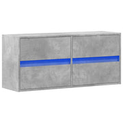 Mobile TV multimediale scaffale TV credenza mobile TV sala da pranzo soggiorno camera da letto mobile da parete con luci LED 100 x 31 x 45 cm grigio 02_0027847