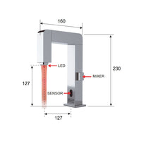 Remer sensor rubinetto miscelatore elettronico con luce a led