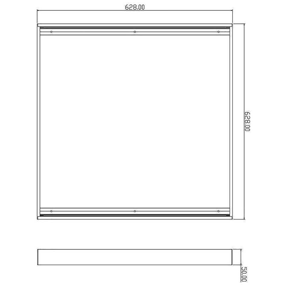 Trade Shop - Plafoniera Led 94w Luce Rgb+4000k Rgbw 24v Cromoterapia Lampada Soffitto 62x62cm -