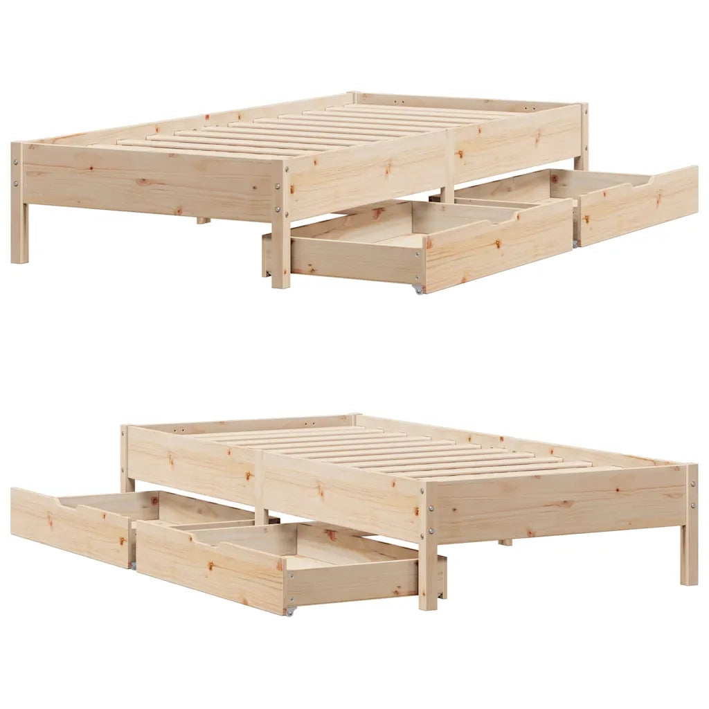 vidaXL Letto senza Materasso 90x200 cm in Legno Massello di Pino
