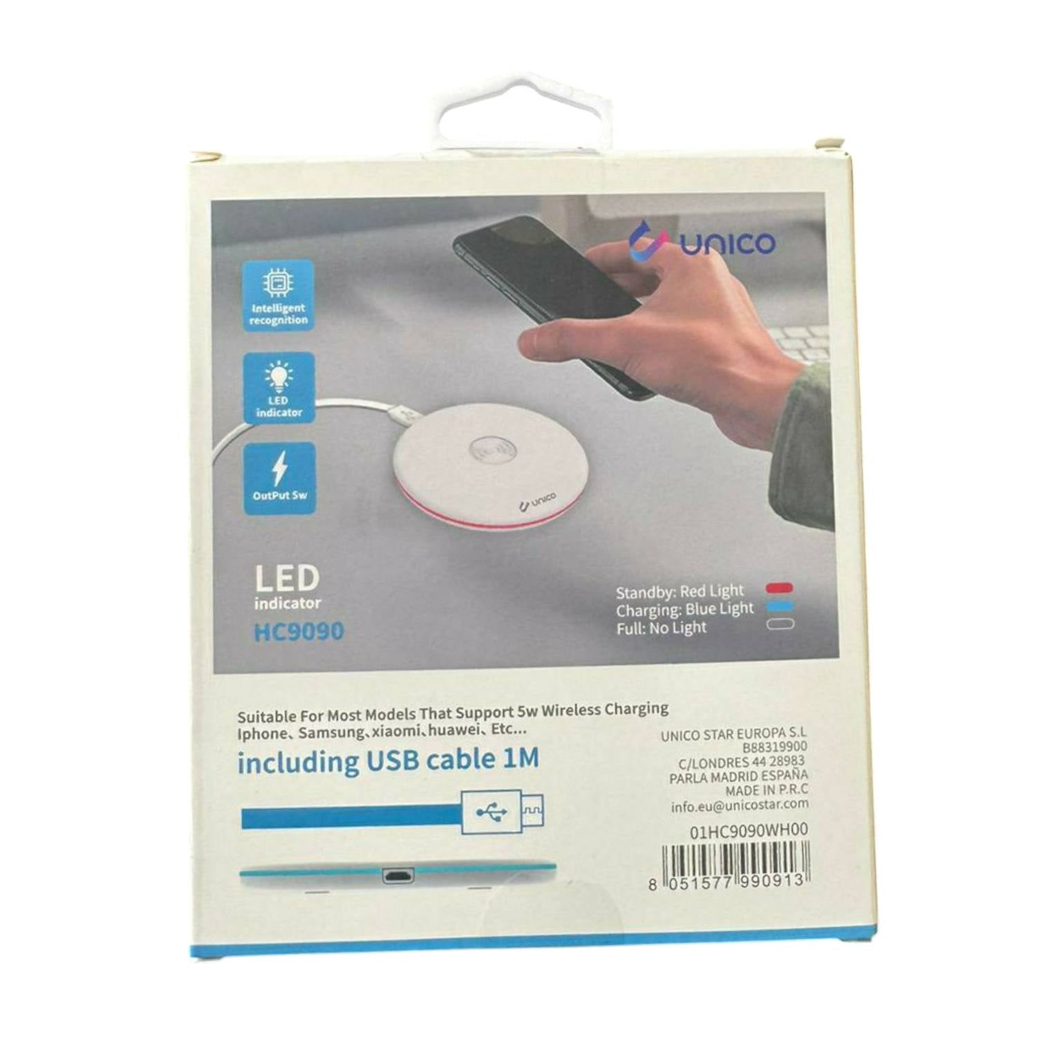 CARICATORE WIRELESS CON CAVO