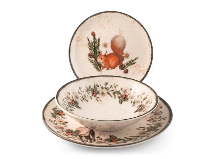 Servizio Tavola 18 pz Natalizio Garland