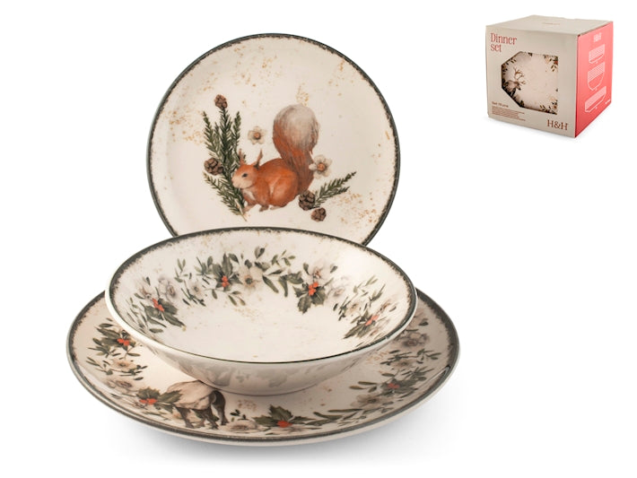 Servizio Tavola 18 pz Natalizio Garland