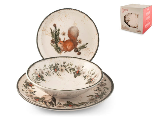 Servizio Tavola 18 pz Natalizio Garland