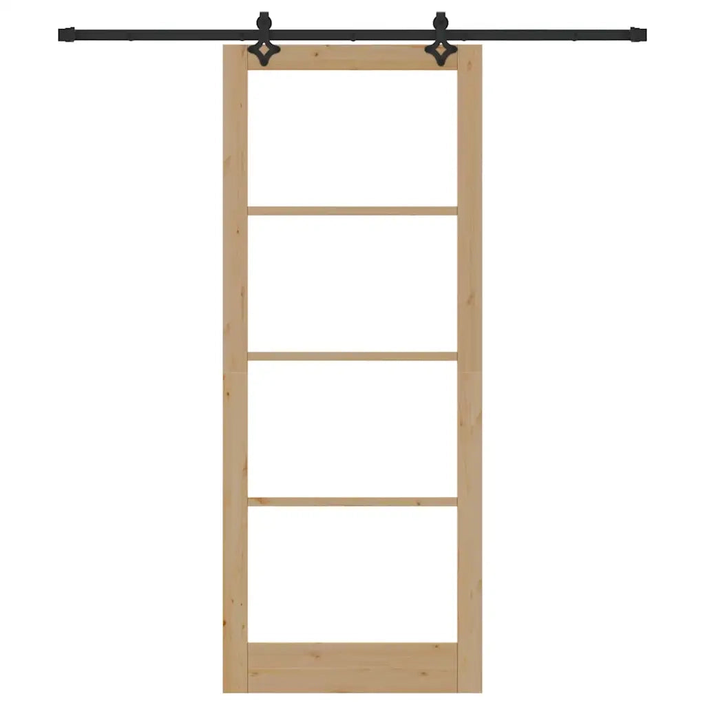 Porta Scorrevole Altro Marrone 93 x 232 cm Legno e metallo 3332319