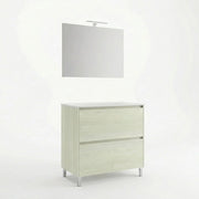 Mobile Bagno Lisbona 80 cm Rovere Bianco
