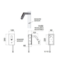 Sensor - rubinetto lavabo con sensore a incasso