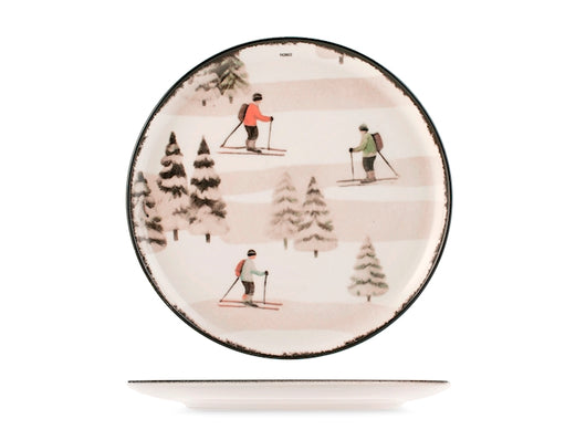 Servizio Tavola 18 pz  Natalizio Retro Skiers